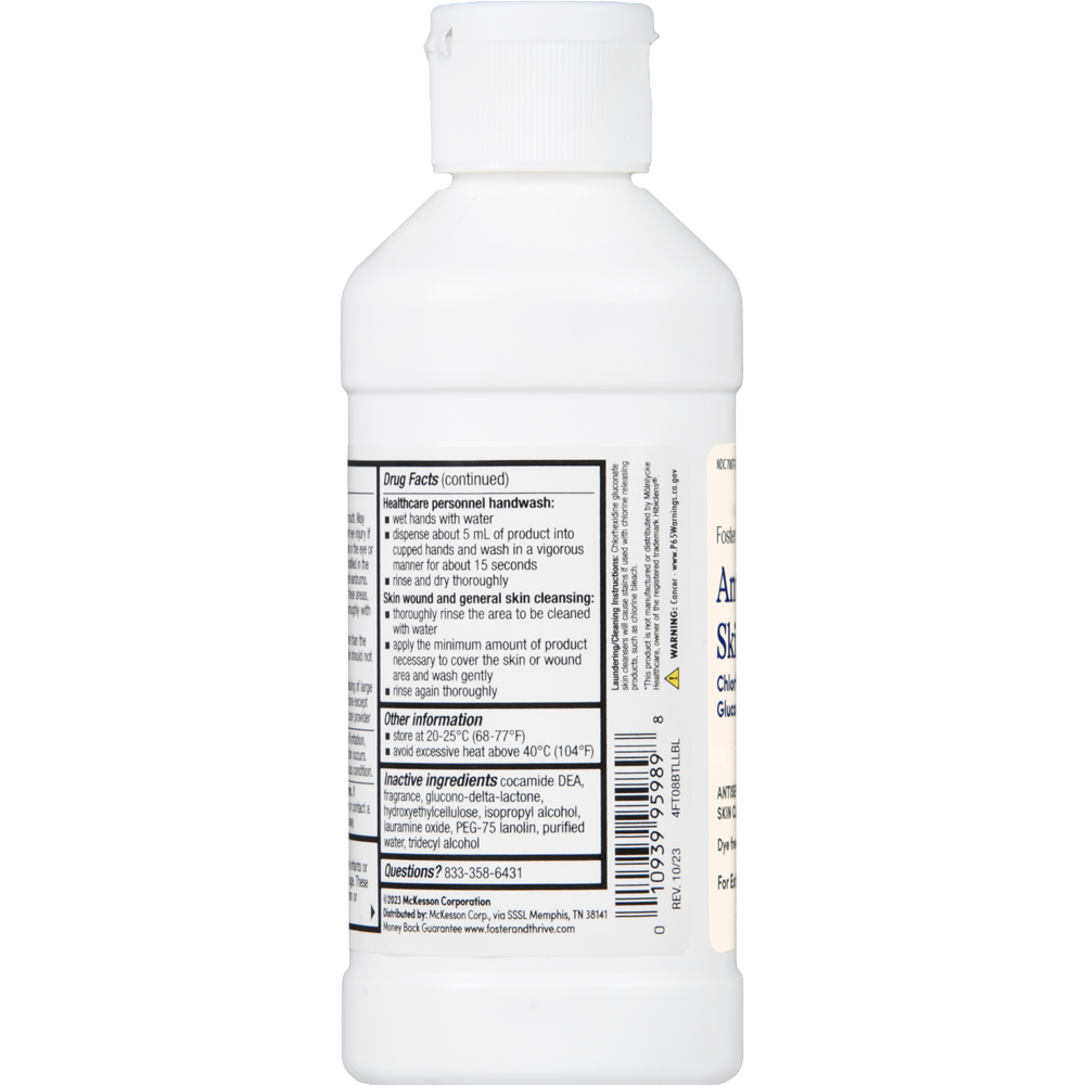 Foster & Thrive Limpiador Antiséptico para la Piel Gluconato de Clorhexidina 4%