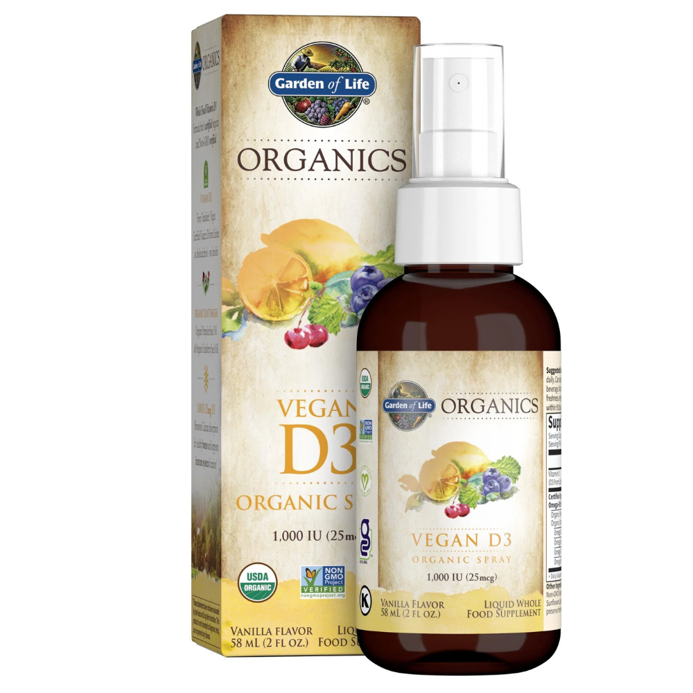 Organics Vegan D3 Organic Spray 1,000 IU - Vanilla