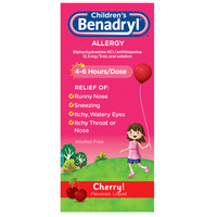Thumbnail for Children’s BENADRYL Allergy Relief Liquid Medicine with Diphenhydramine HCl