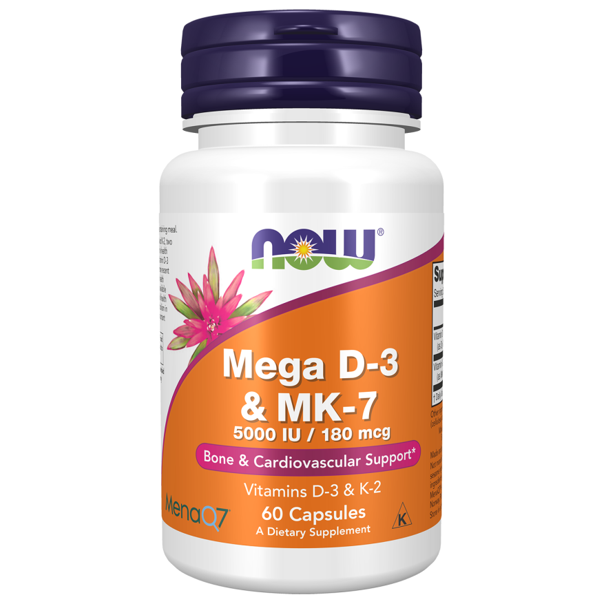 Mega D-3 & MK-7 - Now Foods