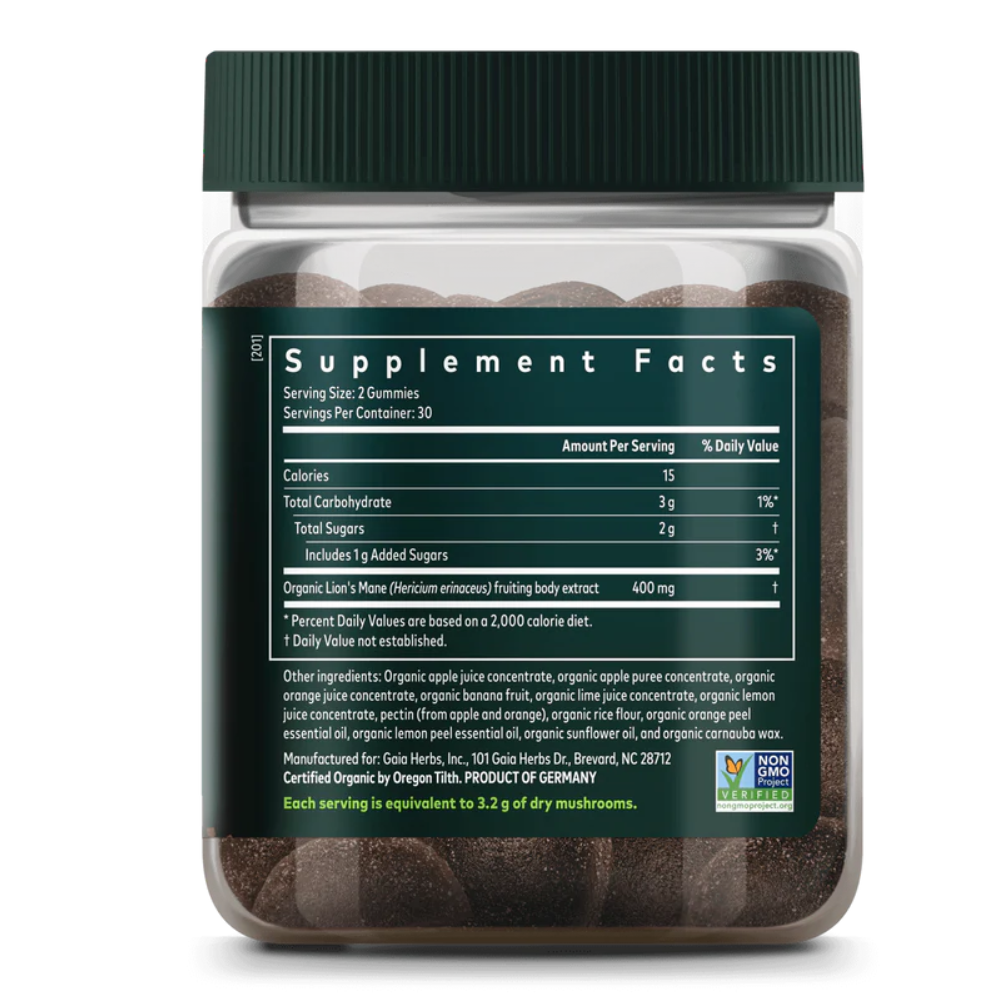 LION'S MANE MUSHROOM GUMMIES CITRUS FLAVOR