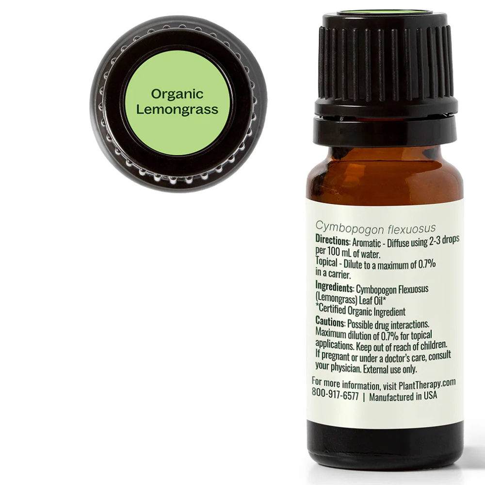 Aceite esencial de hierba limón orgánico