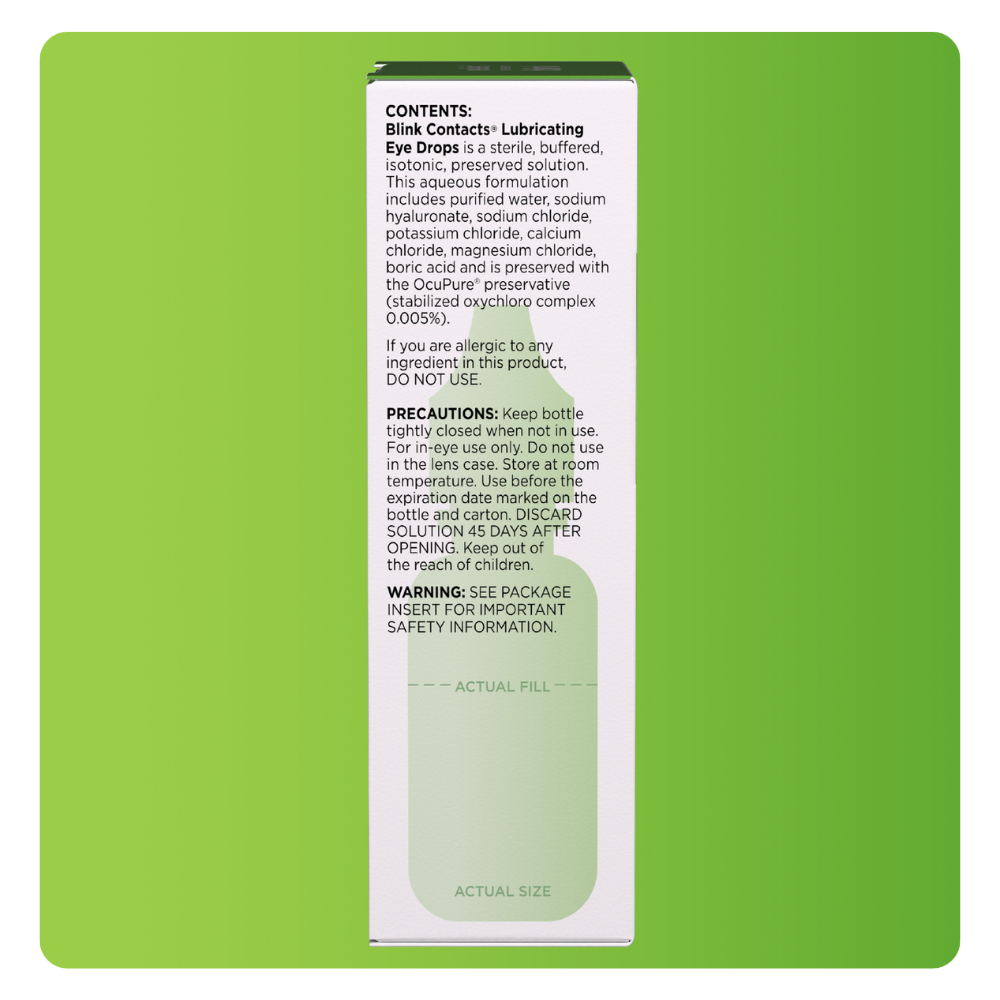 Blink Contacts Gotas Oftálmicas Lubricantes