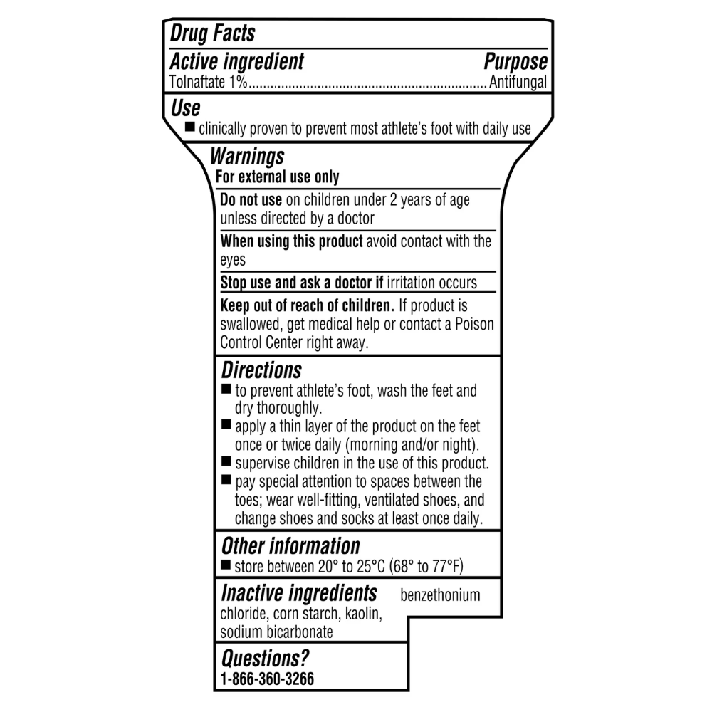 Lotrimin AF Athlete's Foot Daily Prevention Medicated Foot Powder