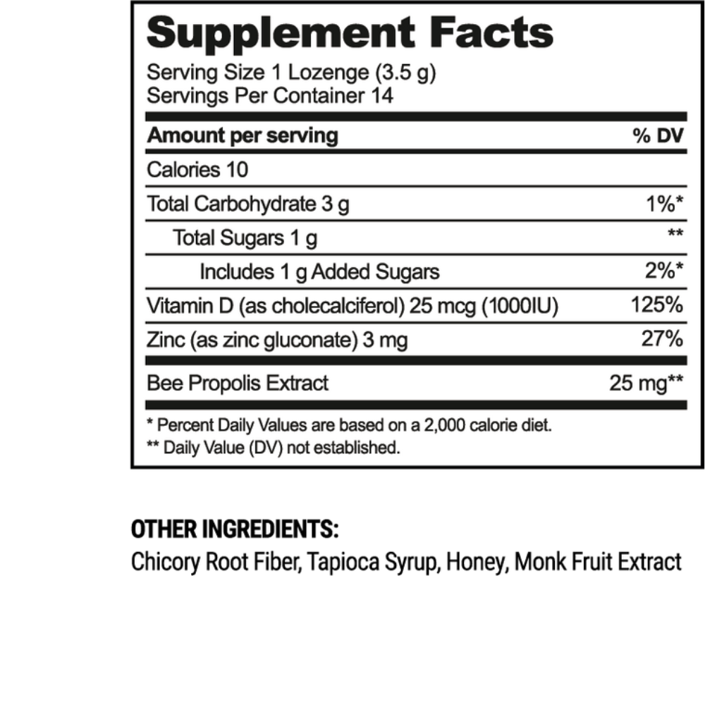 PROPOLIS SOOTHING LOZENGES HONEY