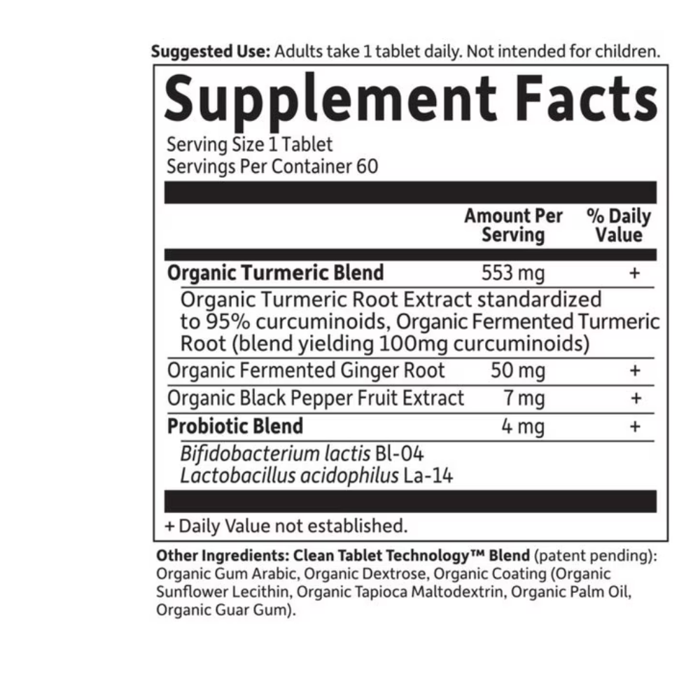 Organics Extra Strength Turmeric Tablets
