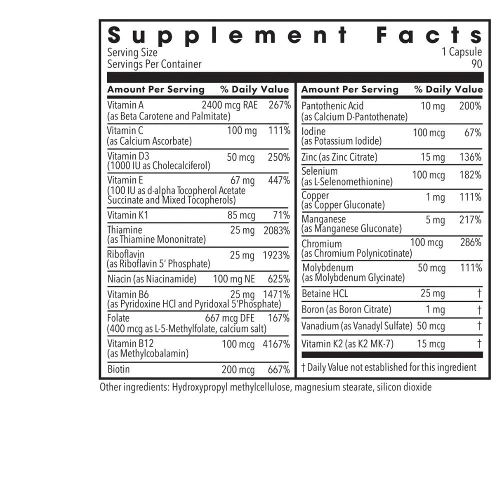 Metabolic Maintenance The Big One Plus without Iron