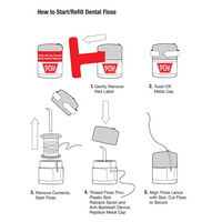 Thumbnail for Classic White NoWax 3 x 100 Yard Dental Floss Refills