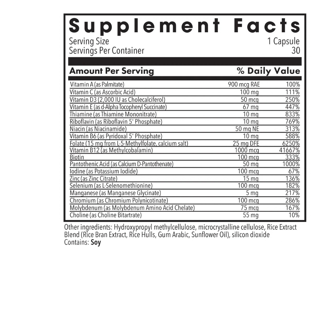 MethylPro Multivitamin + 15 mg L-Methylfolate