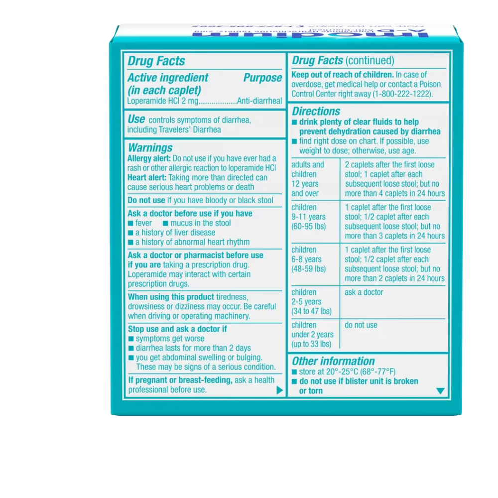 IMODIUM A-D Diarrhea Relief Caplets, Loperamide Hydrochloride