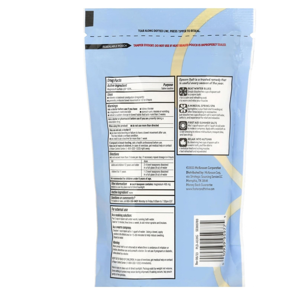 Foster & Thrive Multi-Purpose Epsom Salt Magnesium Sulfate