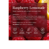 Thumbnail for GUT HEALTH + HYDRATION RASPBERRY LEMONADE