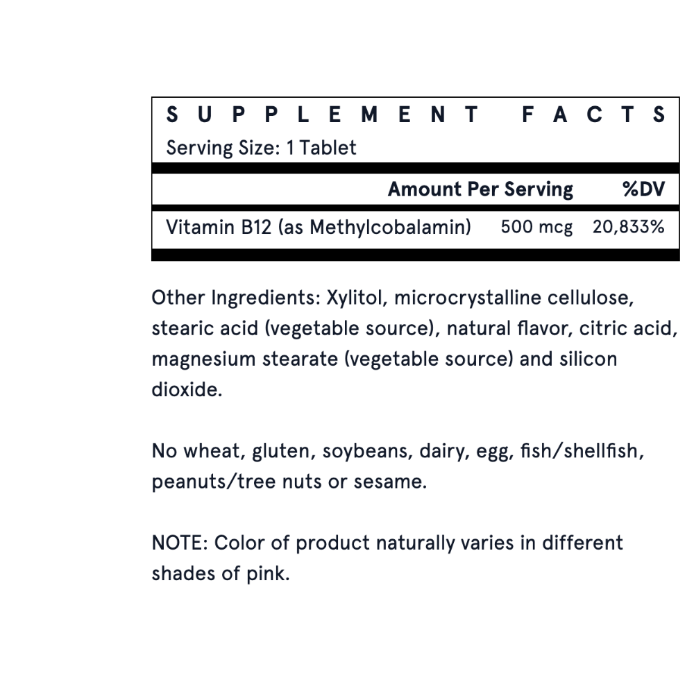 Metil B-12 Cereza - 500mcg