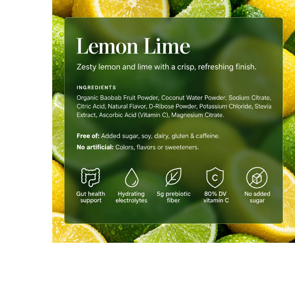 GUT HEALTH + HYDRATION LEMON LIME