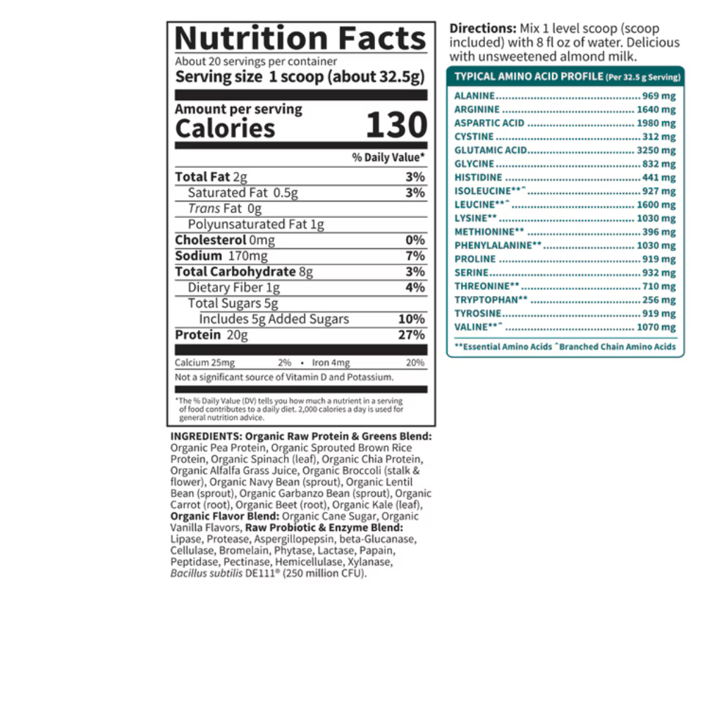 RAW Protein & Greens Lightly Sweet