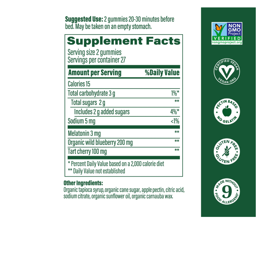 Melatonin Sleep Gummies, 3mg