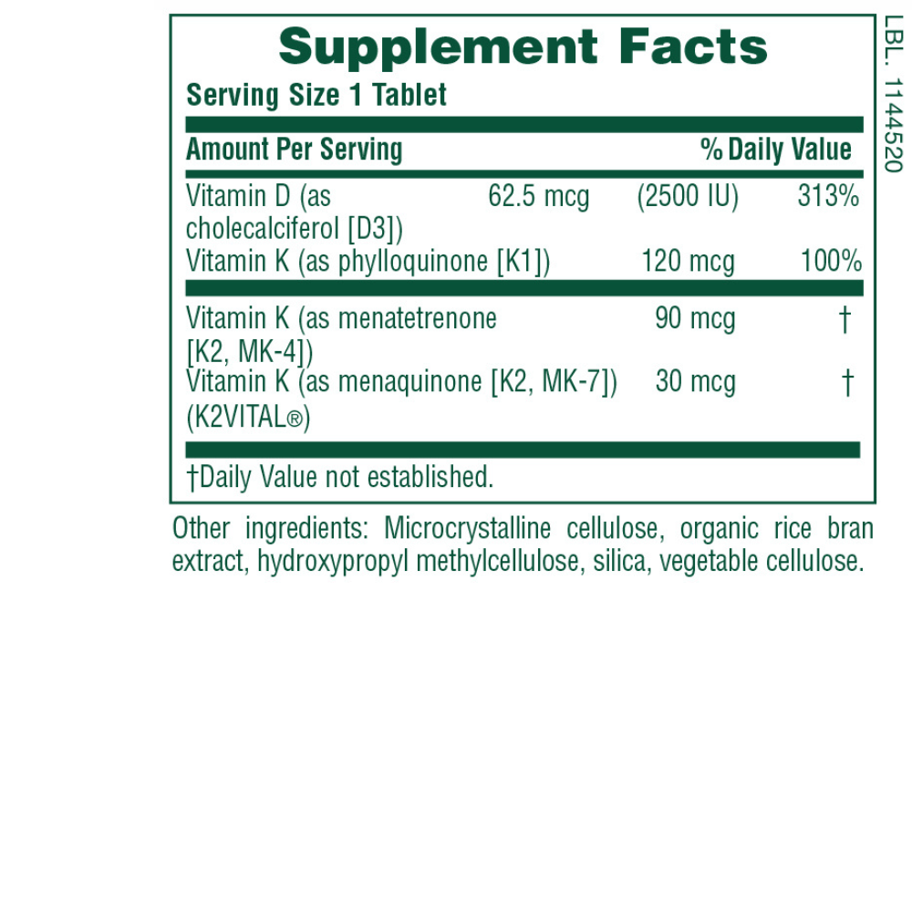 NaturesPlus Vitamins D3 & K2