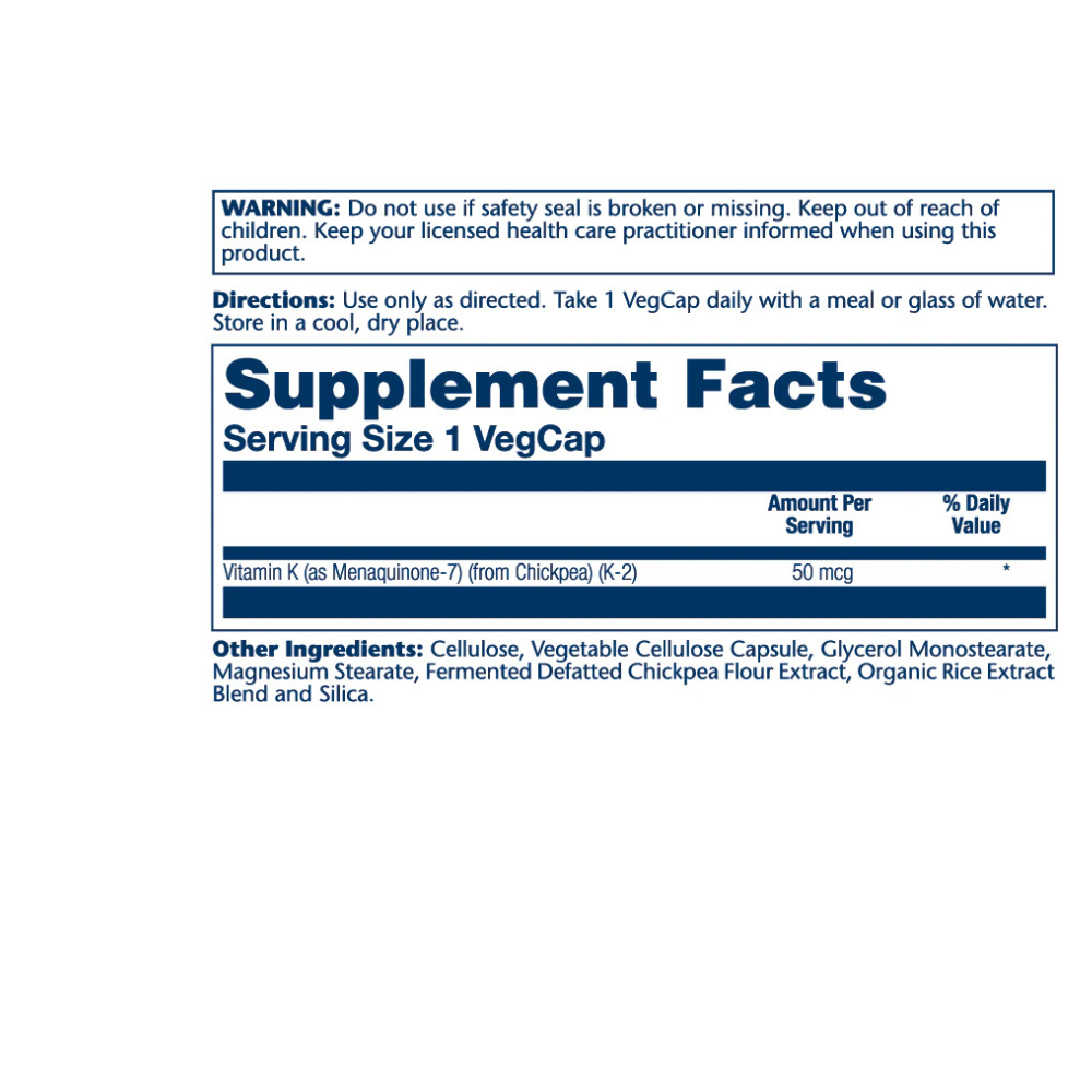 Vitamina K-2, MK-7 50mcg