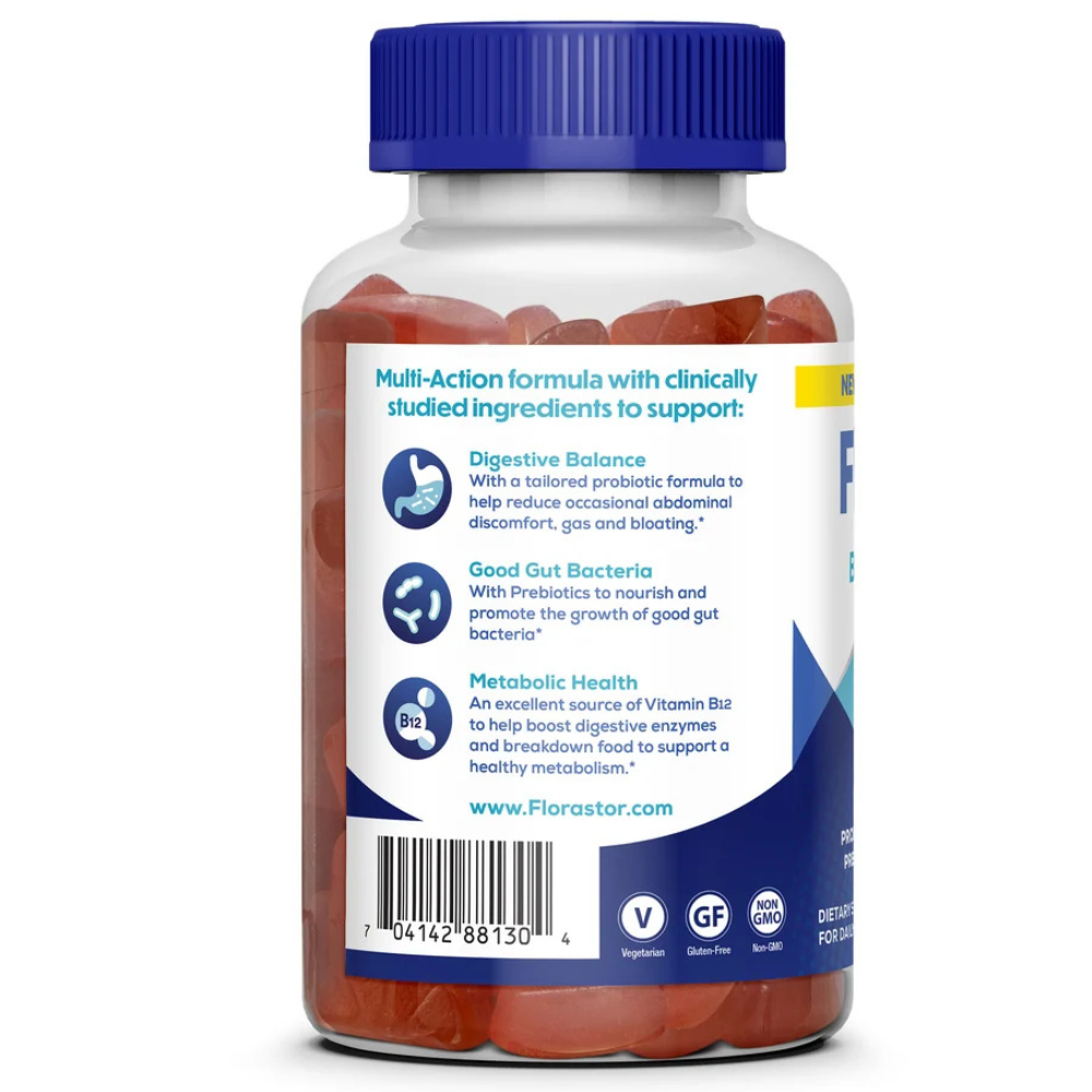 Florastor Balanced Benefits Digest + Metabolic Support Probiotic Gummies