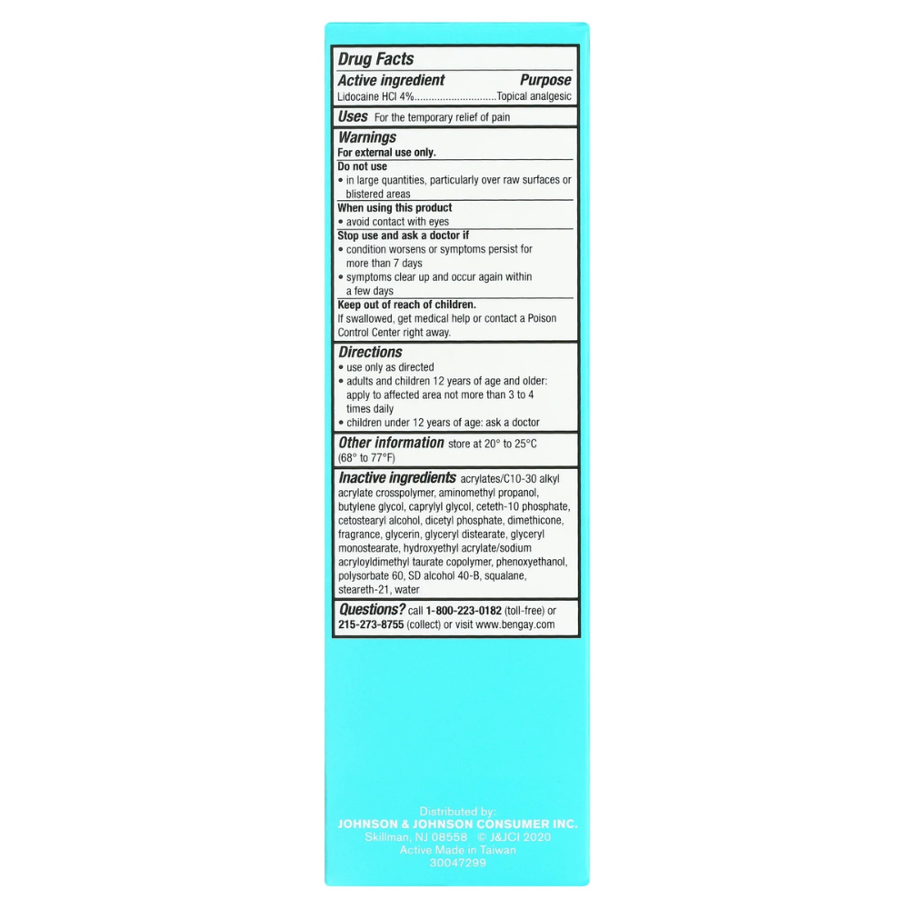 BENGAY 4% Lidocaine Cream Tropical Jasmine