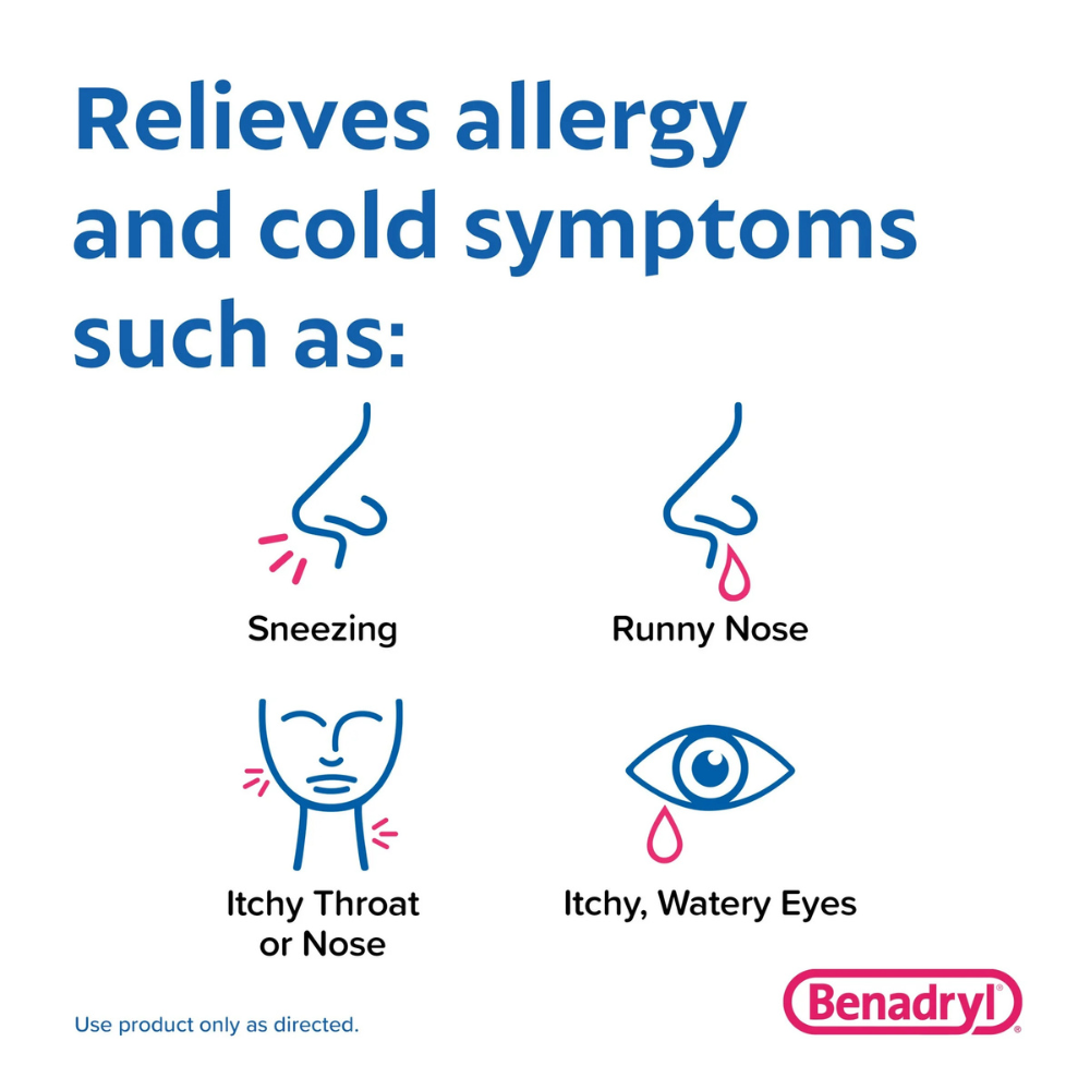BENADRYL Allergy Antihistamine Dye-Free LIQUI-GELS with Diphenhydramine HCl 25 mg