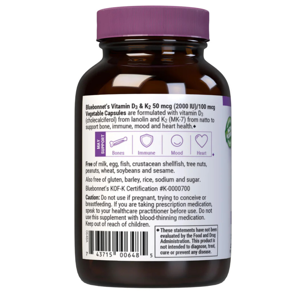 VITAMIN D3 50 mcg 2000 IU & K2 100 mcg