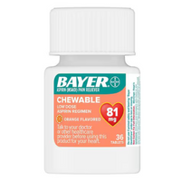 Thumbnail for ASPIRIN BAYER 81 MG ORANGE FLAVOR
