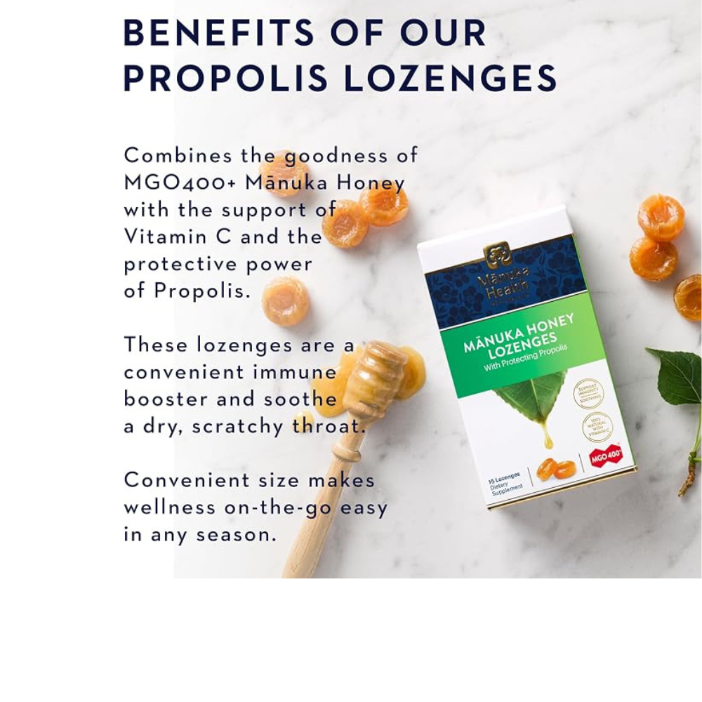 Manuka Honey Lozenges, Propolis, MGO 400+