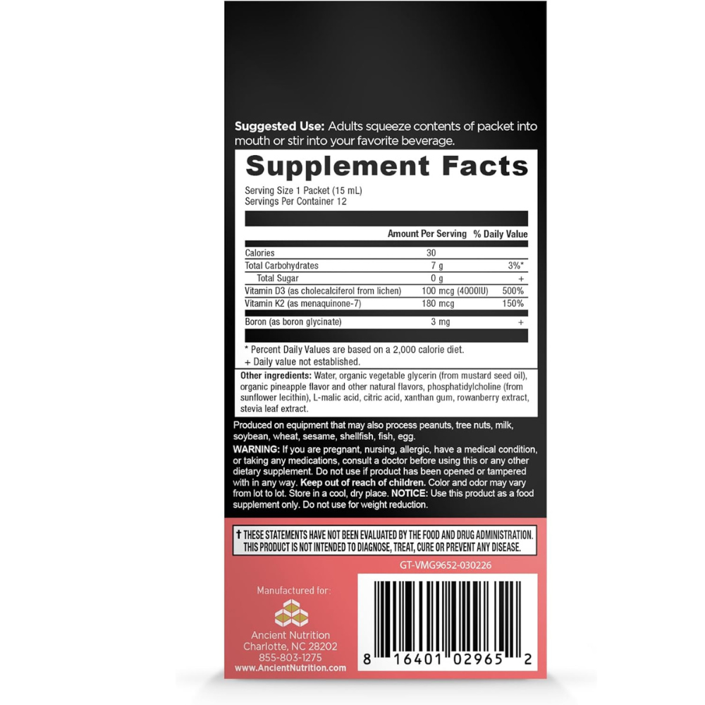 LIPOSOMAL VITAMIN D3+K2 PINEAPPLE
