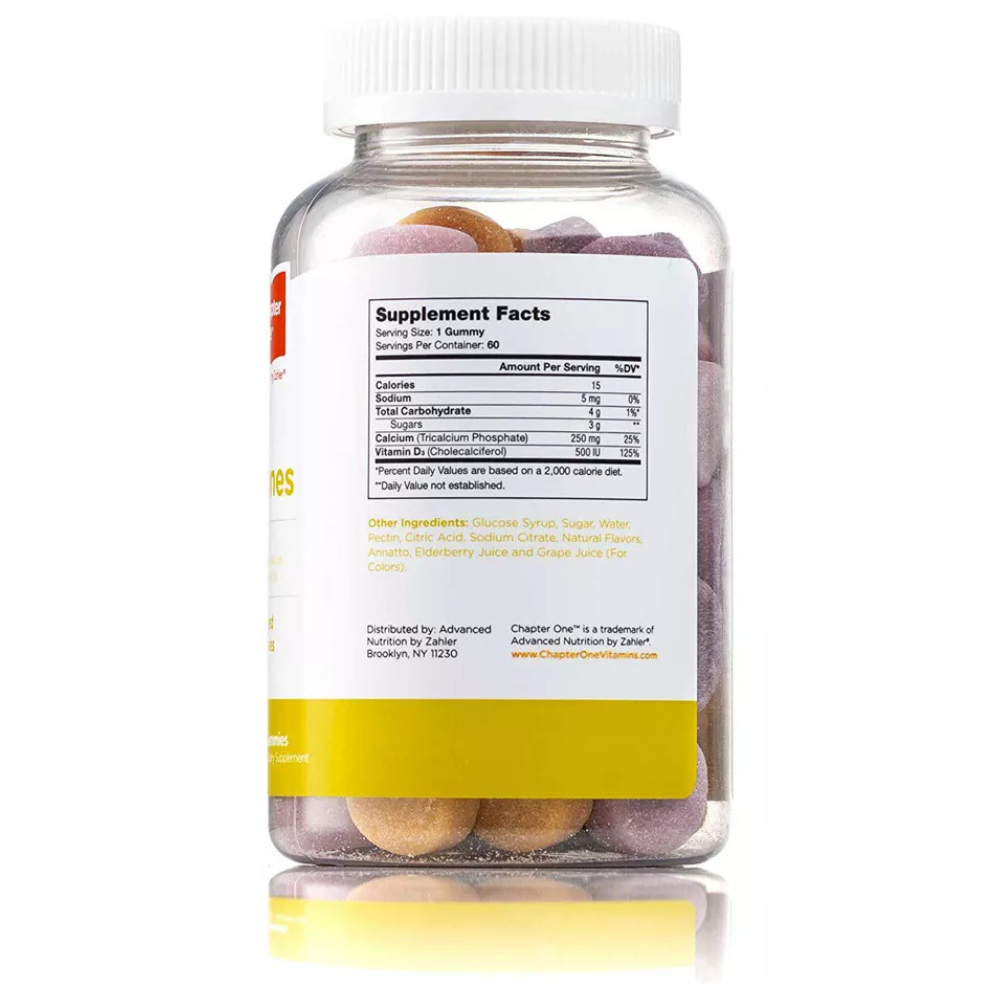 Chapter One By Zahler Bones, Flavored Bone Building Calcium & Vitamin D3 Gummies