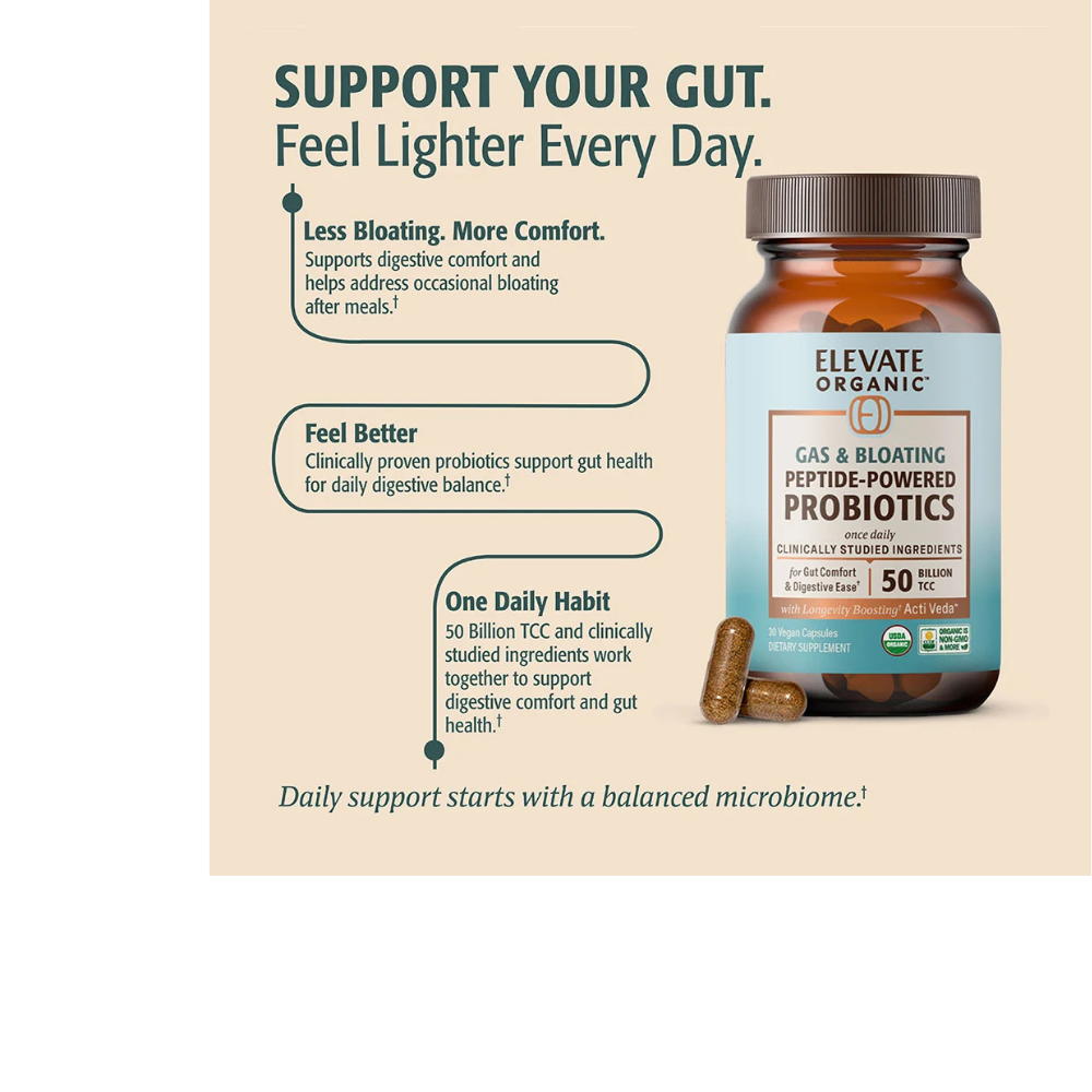 Gas & Bloating Probiotic Capsules - 30 Servings