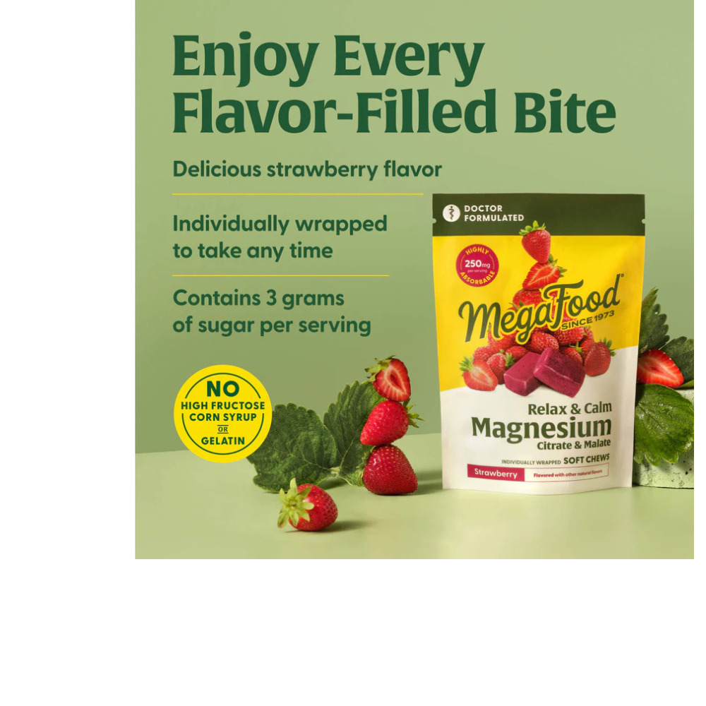 RELAX & CALM MAGNESIUM SOFT CHEWS STRAWBERRY