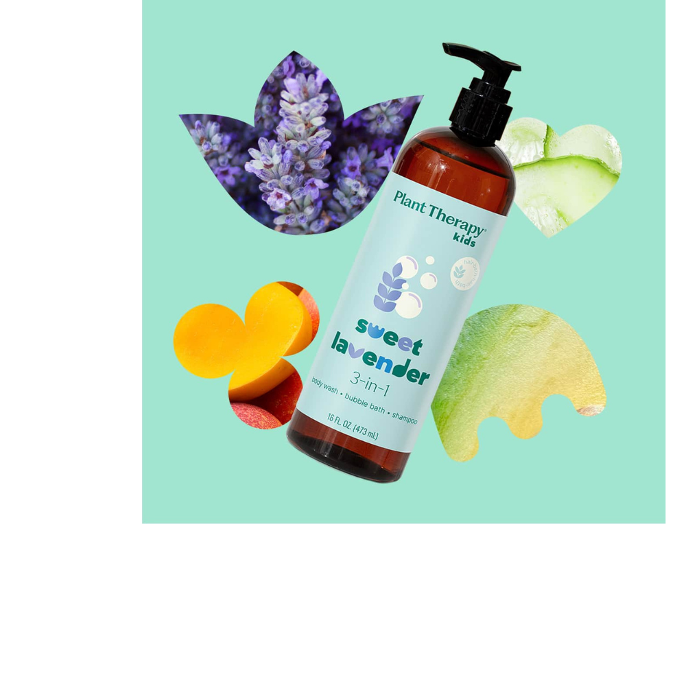 SWEET LAVENDER 3 IN 1 BODY WASH, BUBBLE BATH, SHAMPOO