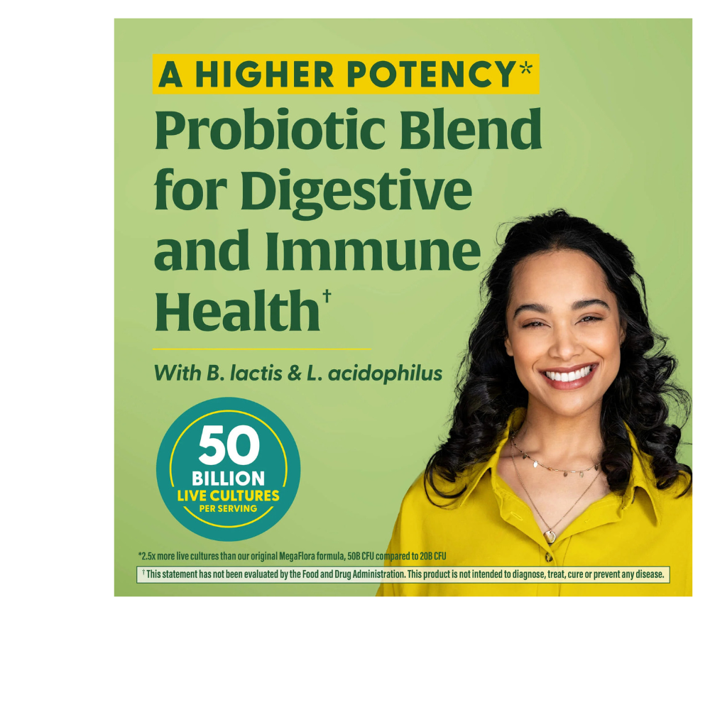 MegaFlora Probiotic Plus - 14 Strains - 50 Billion live cultures