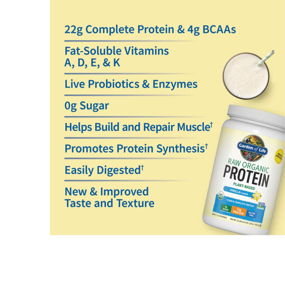 Raw Organic Protein Powder Vanilla