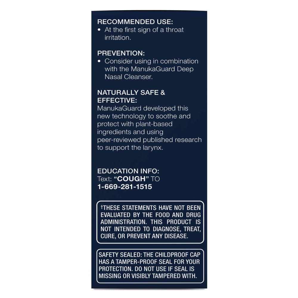 Cough & Throat Syrup, Medical Grade Manuka Honey, MGO 600