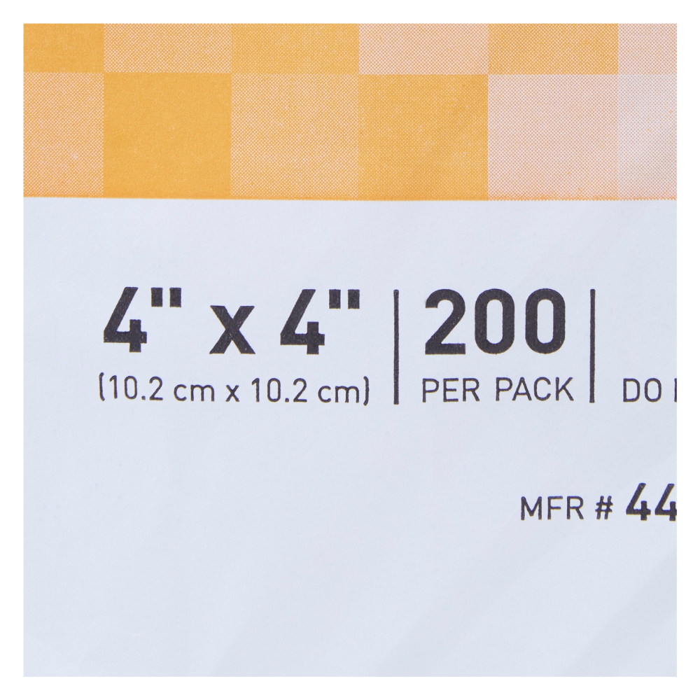 Esponja de gasa McKesson de 4 x 4 pulgadas, 8 capas, no estéril, 200 por paquete