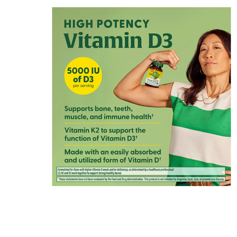 Vitamin D3 5000 IU (125 mcg) plus K & K2
