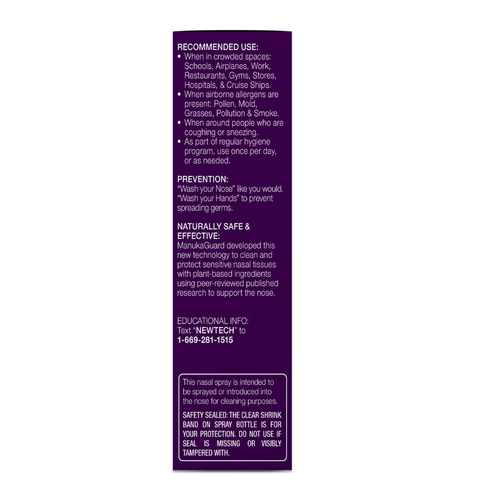 Extra Strength Allercleanse Nasal Spray, Medical Grade Manuka Honey MGO 600