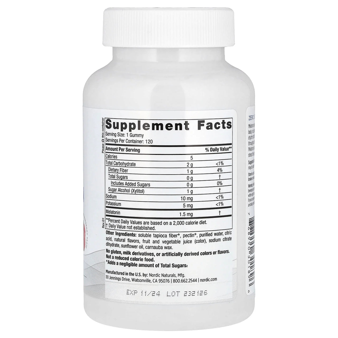 Zero Sugar Melatonin Gummies
