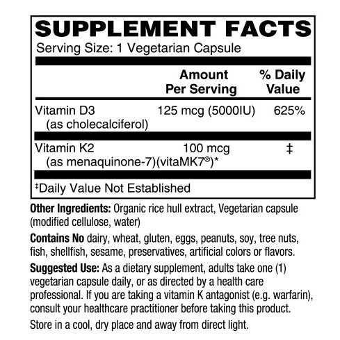 Vitamin D3 PLUS K2 125MCG