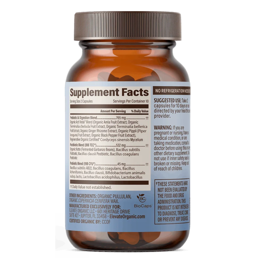 10-Day Gut Reset Probiotic Capsules - 10 Servings