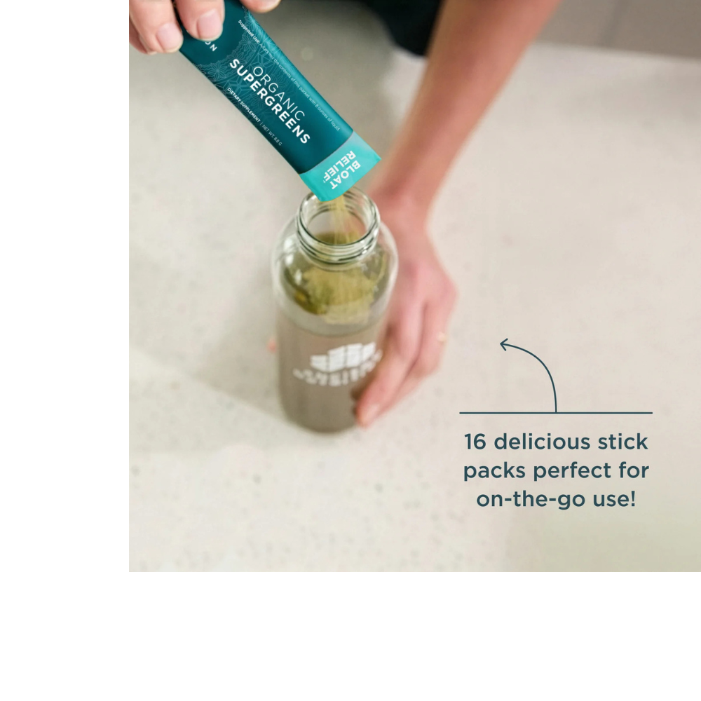 ORGANIC SUPERGREENS BLOAT RELIEF STICK PACKS