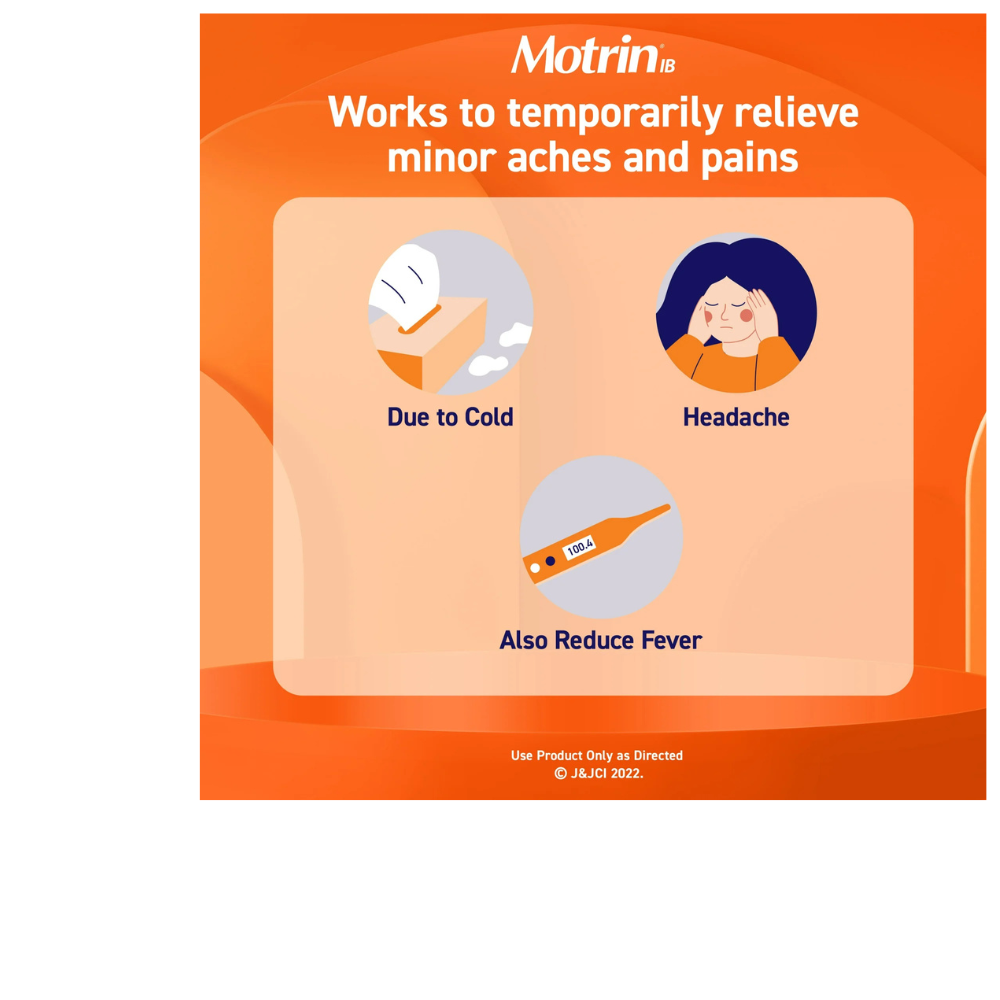 MOTRIN IB, Ibuprofen 200mg Tablets Pain Reliever & Fever Reducer