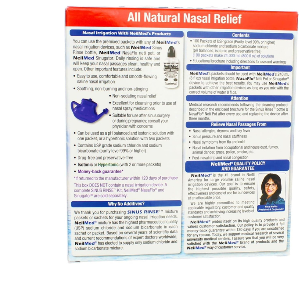 Sinus Rinse 100 Regular Premixed Packets