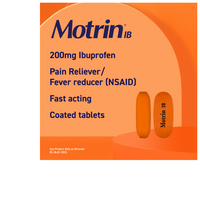 Thumbnail for MOTRIN IB, Ibuprofen 200mg Tablets Pain Reliever & Fever Reducer