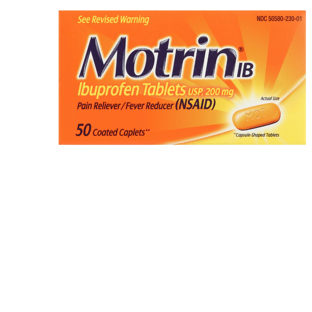 MOTRIN IB, Ibuprofen 200mg Tablets Pain Reliever & Fever Reducer