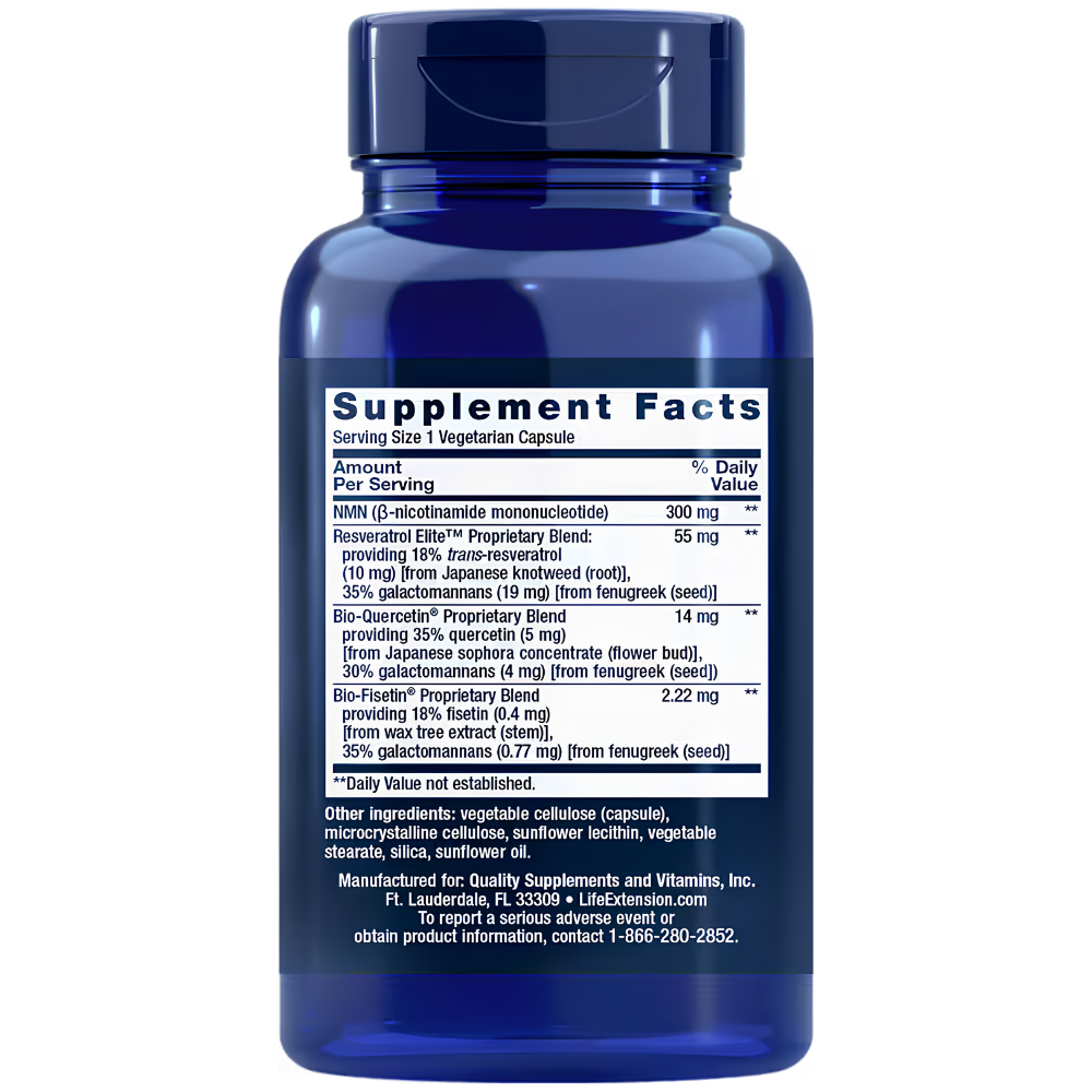 Optimized NAD+ NMN Nicotinamide Mononucleotide with Resveratrol Elite