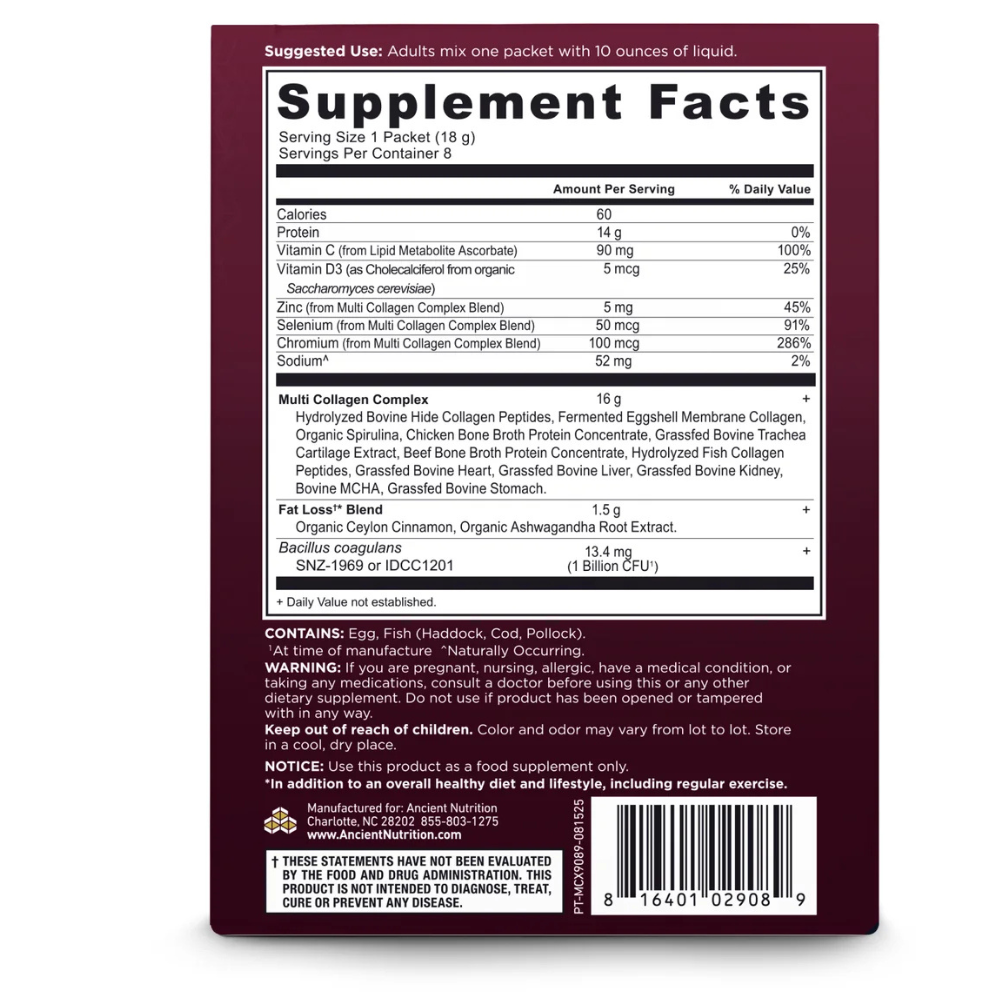 Multi Collagen Advanced Lean 8 Single Serving Packets