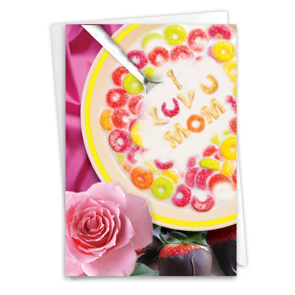 I Luv U Mom Cereal: Humor Mother's Day Greeting Card